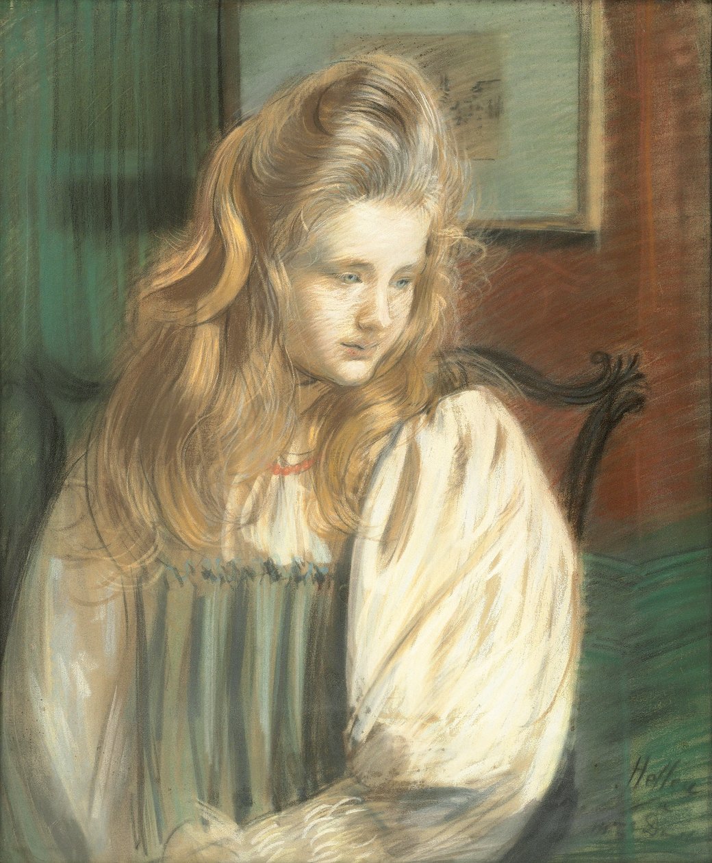 杰西·玛格丽·邓索恩（Jessie Margery Dunthorne）的肖像， 作者 保罗·塞萨尔·Helleu
