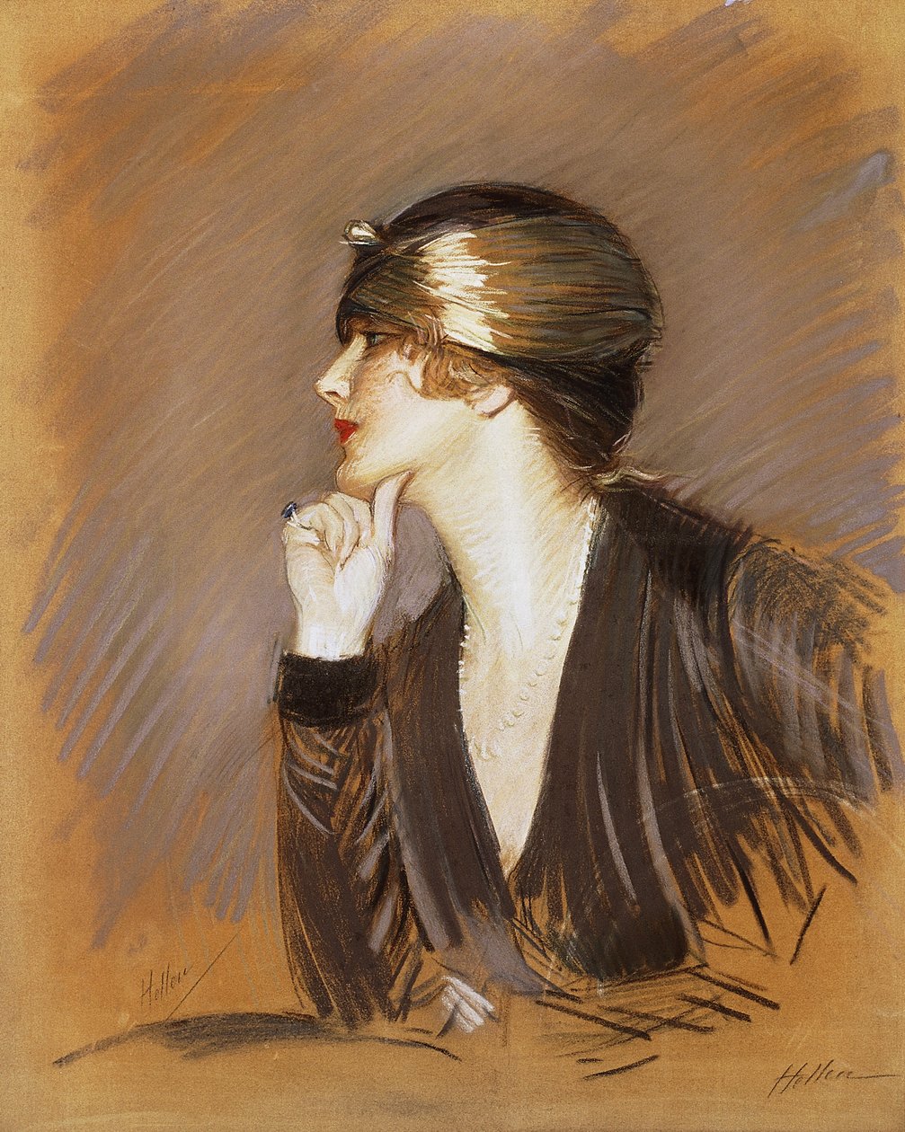 棒棒糖肖像，约1913年 作者 保罗·塞萨尔·Helleu