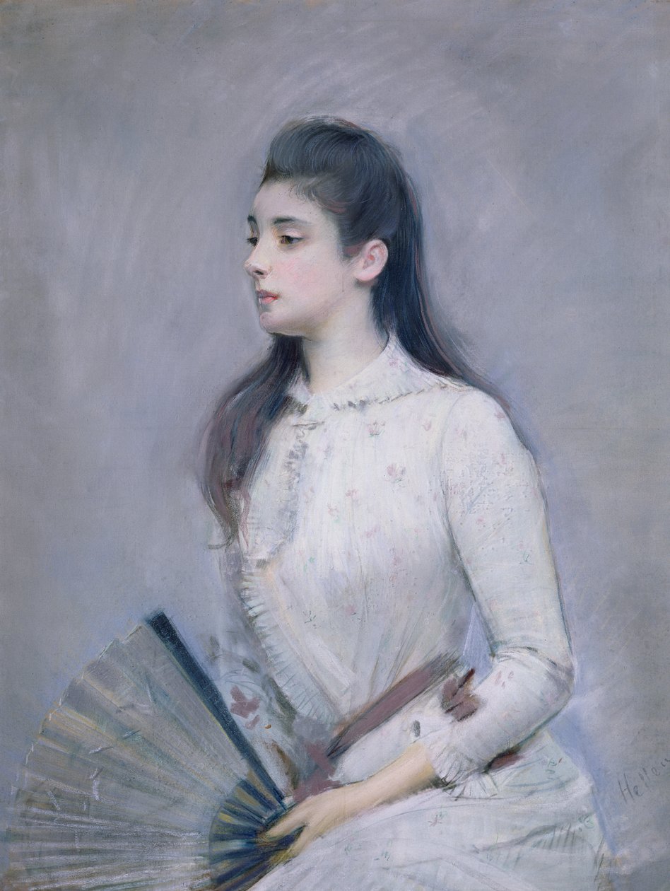 Marie Jeanne Gouzien的肖像，18889年（纸上粉彩） 作者 保罗·塞萨尔·Helleu