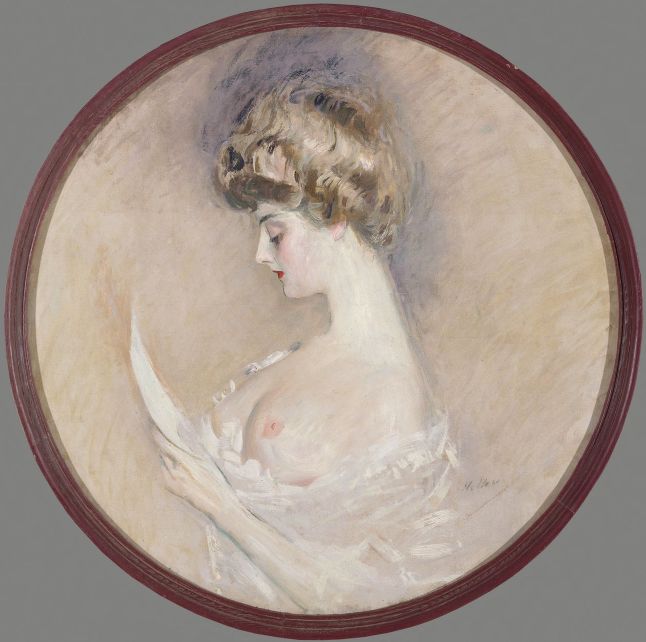 Marthe Letellier, née Fourton的肖像，约1900年。 作者 保罗·塞萨尔·Helleu