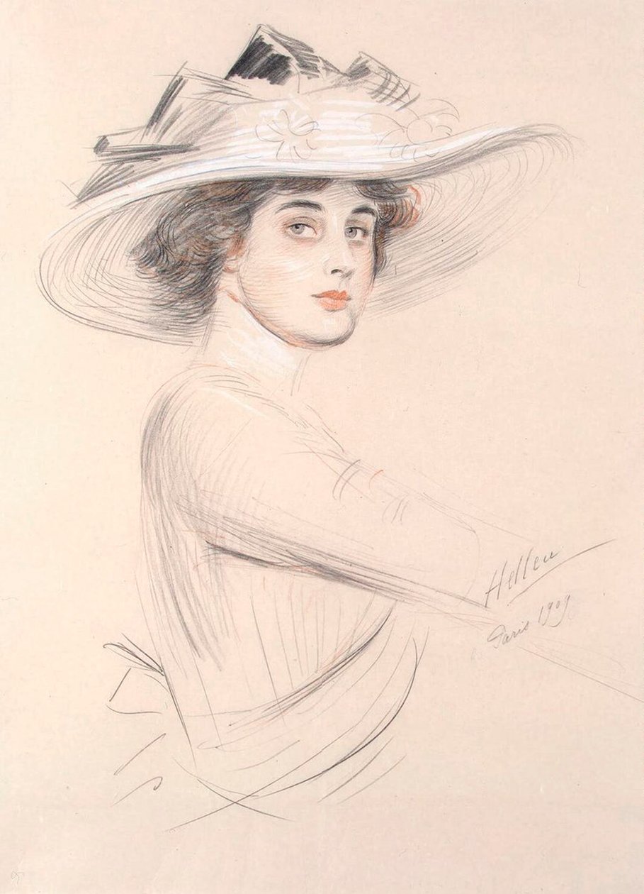 一个女人的画像，1909年。   作者 保罗·塞萨尔·Helleu