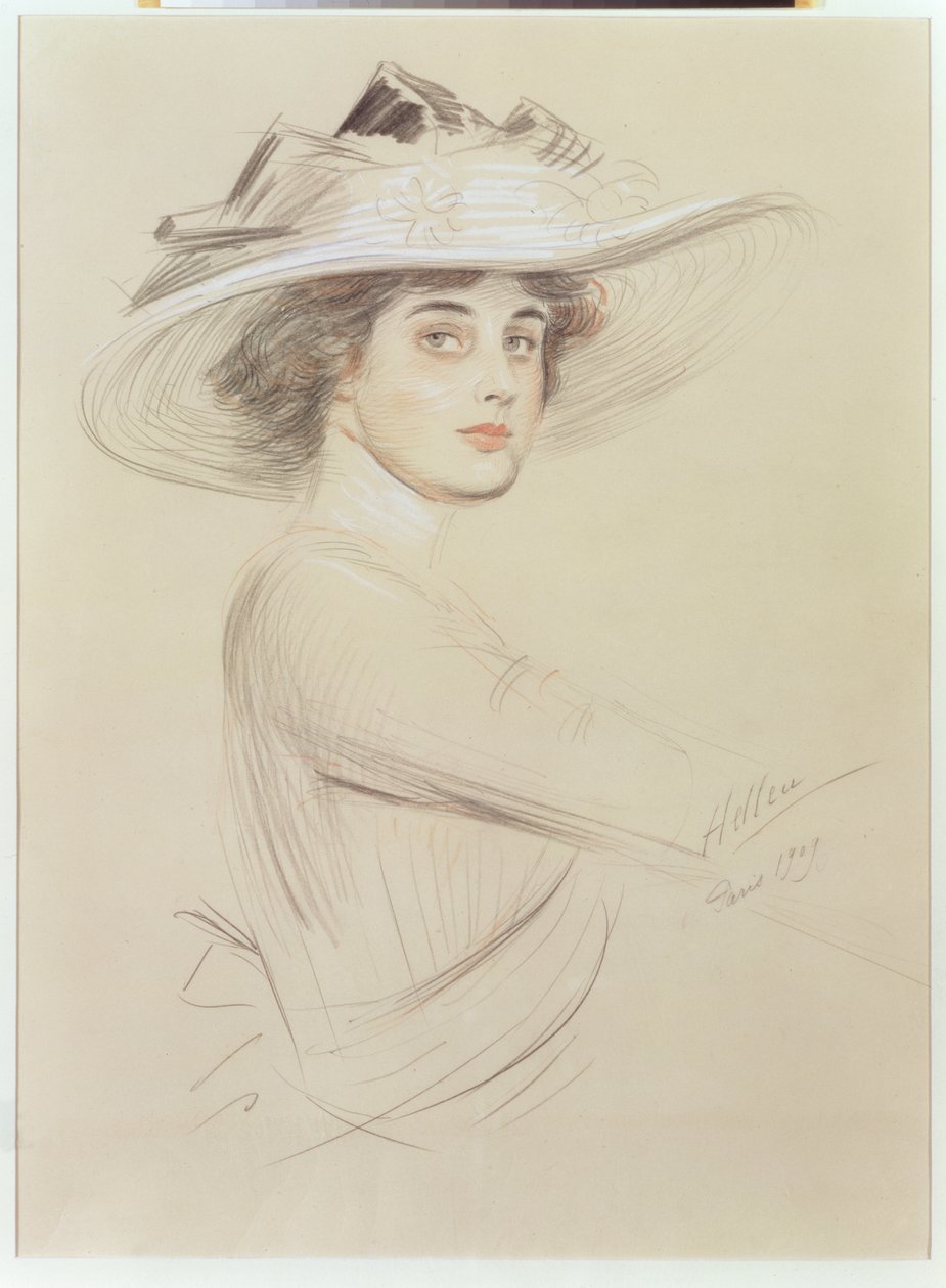 一个女人的肖像，1909年 作者 保罗·塞萨尔·Helleu