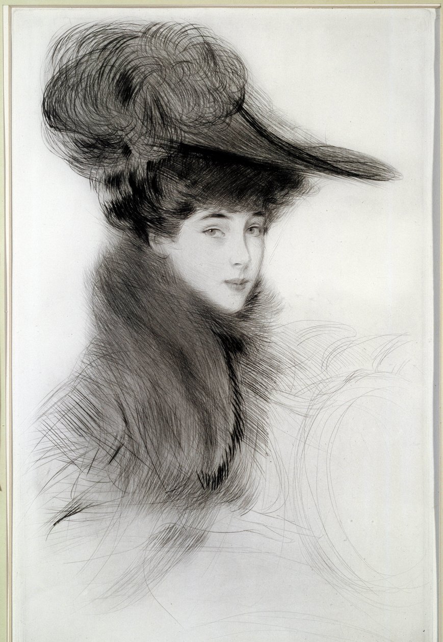 马尔堡公爵夫人的画像。保罗-海勒（1859-1927）的绘画，20世纪。巴约纳，博纳博物馆 作者 保罗·塞萨尔·Helleu