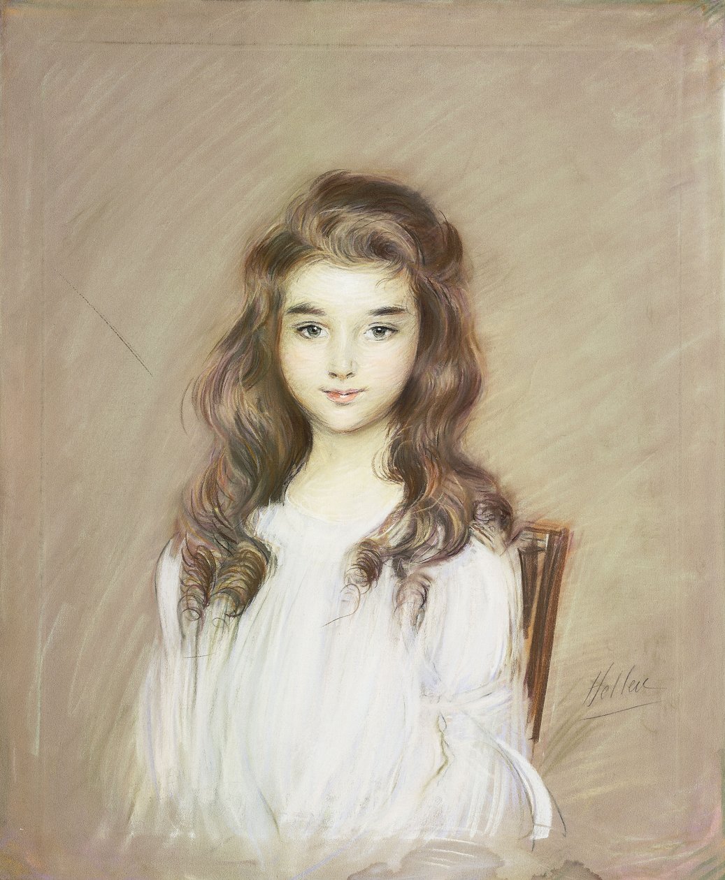 易北侯爵夫人的女儿，约1901年 作者 保罗·塞萨尔·Helleu