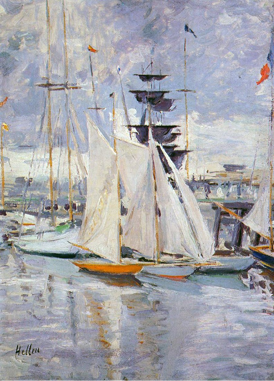 港口，多维尔，诺曼底，1912年 作者 保罗·塞萨尔·Helleu