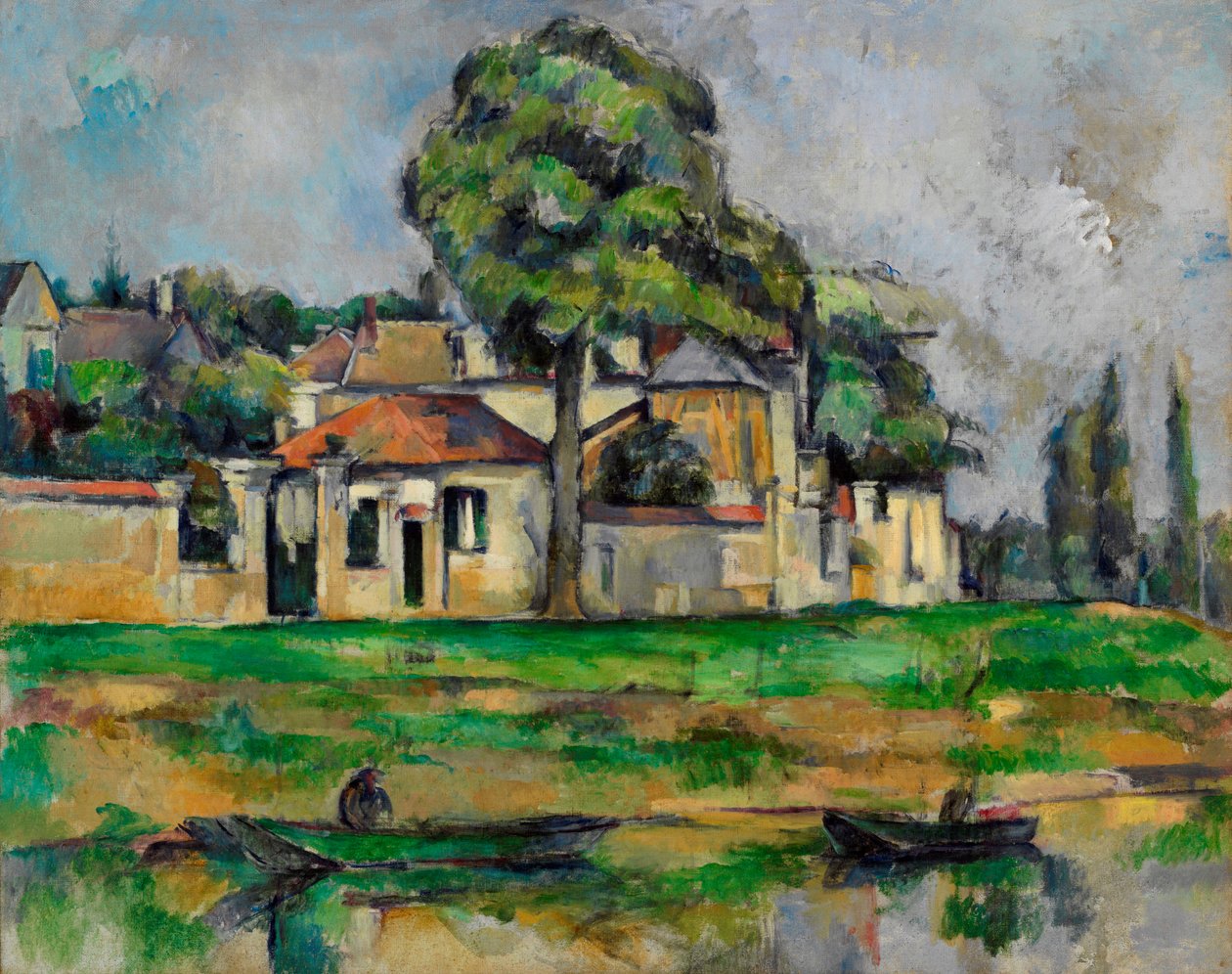 “Berges de la Marne”（马恩河银行）保罗塞尚画作（1839-1906） - 1888 年 - 布面油画 - 昏暗 65x81,3 cm 新南威尔士美术馆 作者 保罗·塞尚