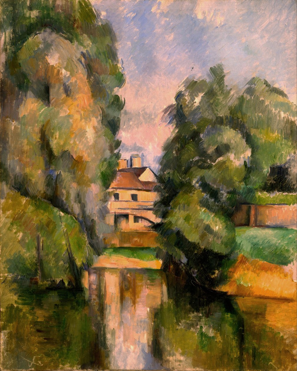 Maison pres du fleuve - House by a River, by Cezanne, Paul (1839-1906). Oil on canvas, c. 1890. Dimension : 81x65 cm. Israel Museum, Jerusalem 作者 保罗·塞尚