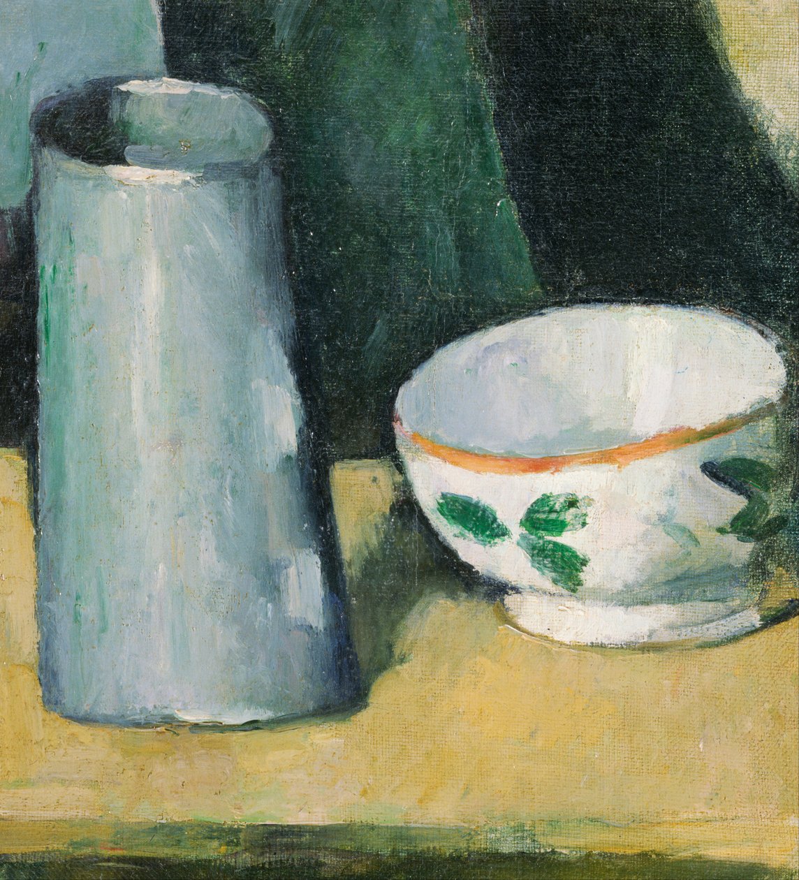 "" Nature morte de bol et de pot de lait ""（碗和牛奶壶）保罗·塞尚 (1839-1906) - 约 1873-1877 年 - 布面油画昏暗 20x18.1 厘米普利司通艺术博物馆 作者 保罗·塞尚