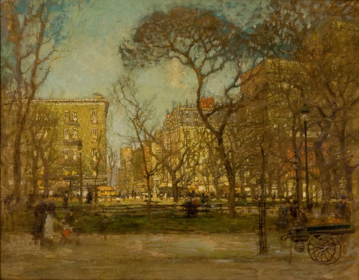 麦迪逊广场，约1905年（布面油画） 作者 保罗·科诺耶