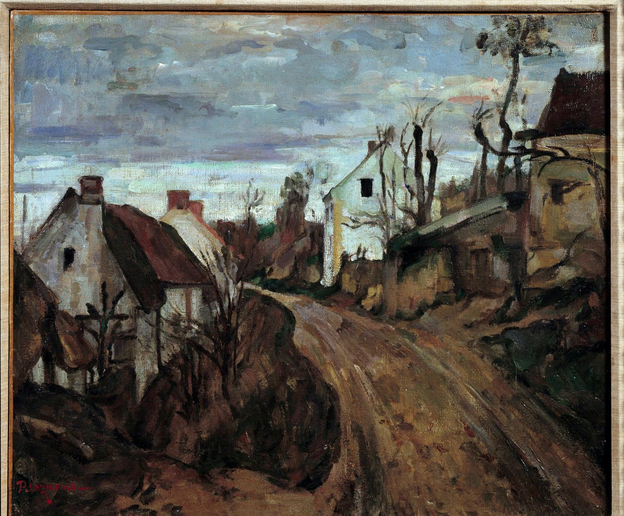 通往瓦兹河畔奥维尔 (Auvers sur Oise) 的乡村道路 保罗·塞尚 (1839-1906) 1872 年作画 0.46x0.55 m 巴黎，奥赛博物馆 作者 保罗·塞尚