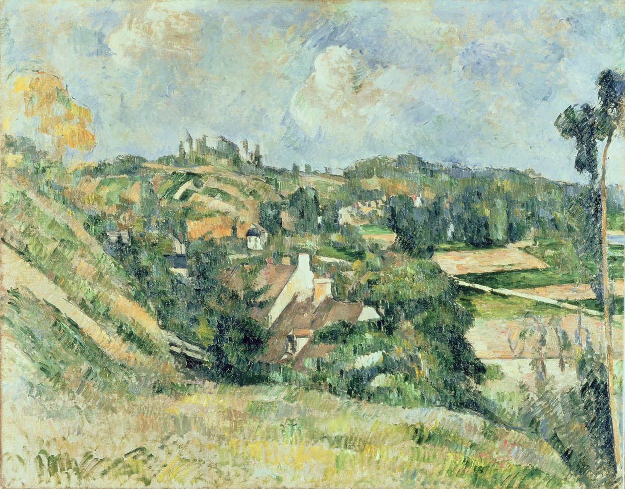 Auvers-sur-Oise，见于Val Harme，1879-82 作者 保罗·塞尚