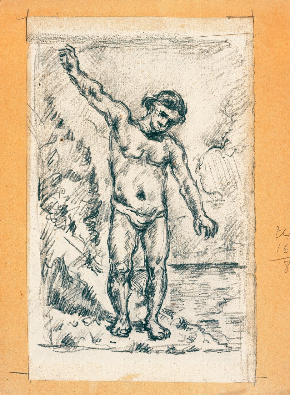 露臂沐浴者，c.1874-77 作者 保罗·塞尚