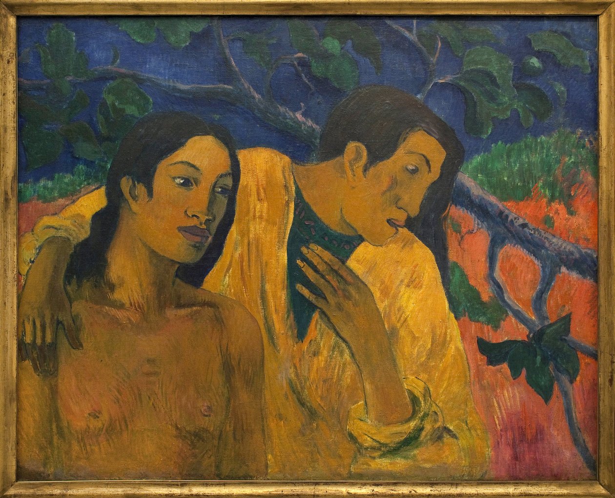 飞行（大溪地田园诗）。 Paul Gauguin (1848-1903) 作画，布面油画 作者 保罗·塞尚