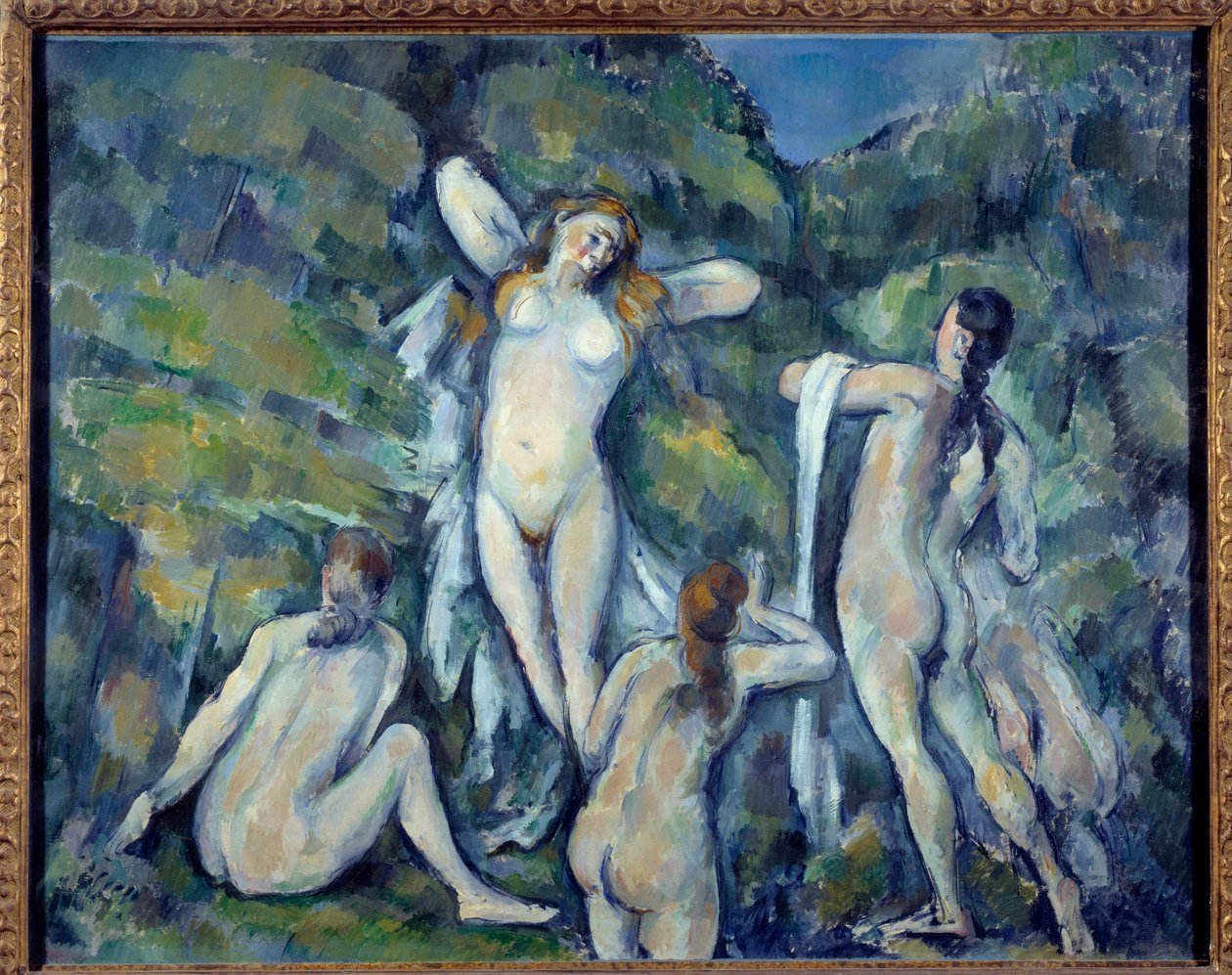 保罗·塞尚 (1839-1906) 画的四个沐浴者 1888 年哥本哈根，Carlberg Glyptotek 作者 保罗·塞尚