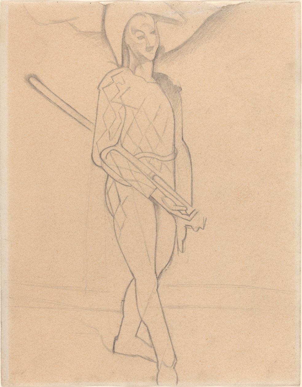 Harlequin, 1916年。 作者 保罗·塞尚