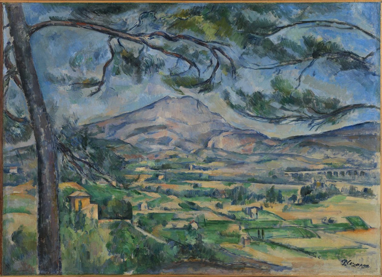 La Montagne Sainte-Victoire au grand pin Mount Sainte-Victoire with Large Pine, ca 1887. 作者 保罗·塞尚
