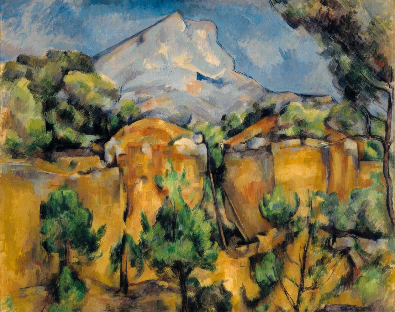 Montagne Sainte-Victoire，从Bibémus看 作者 保罗·塞尚