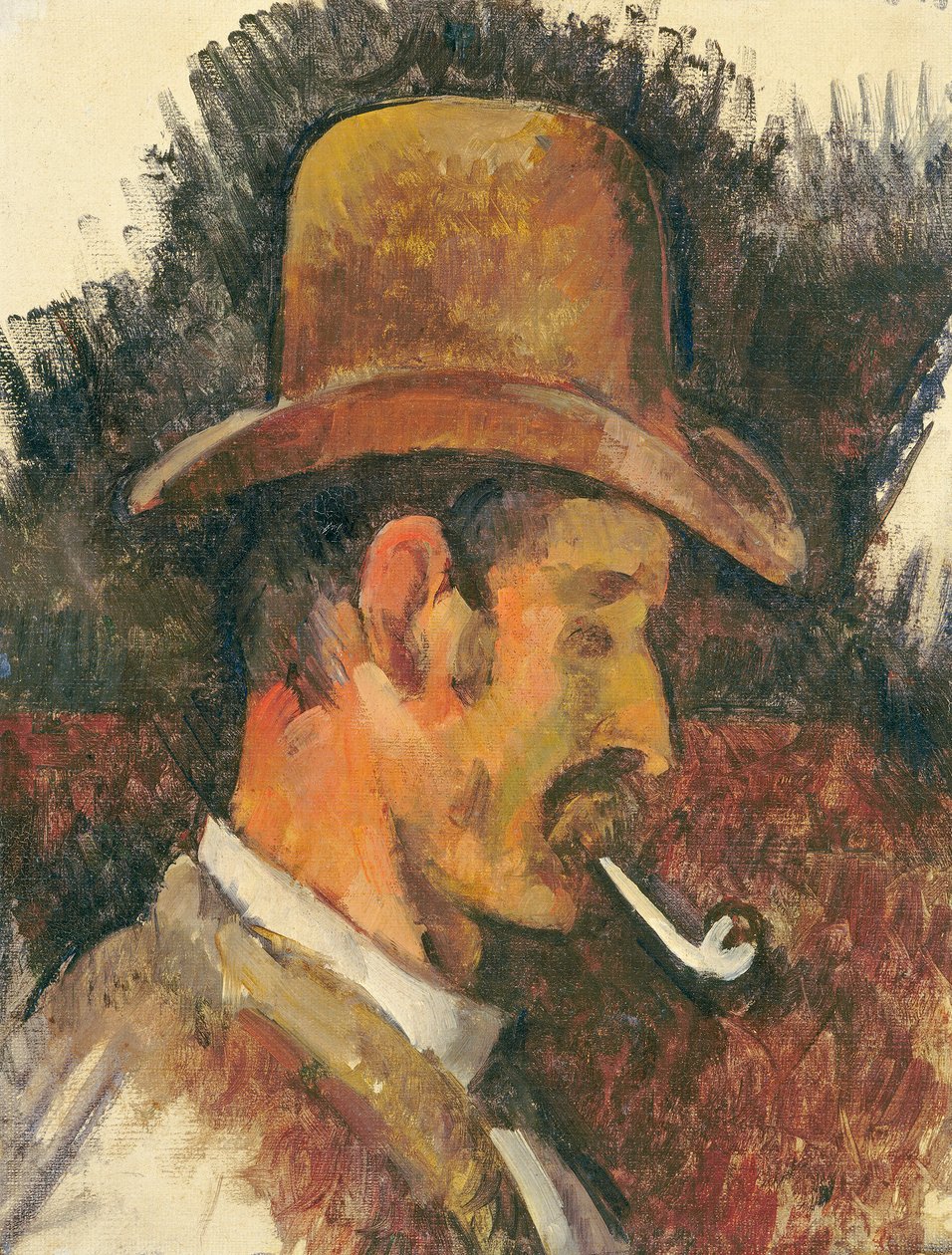 管道的人，1892-96 作者 保罗·塞尚