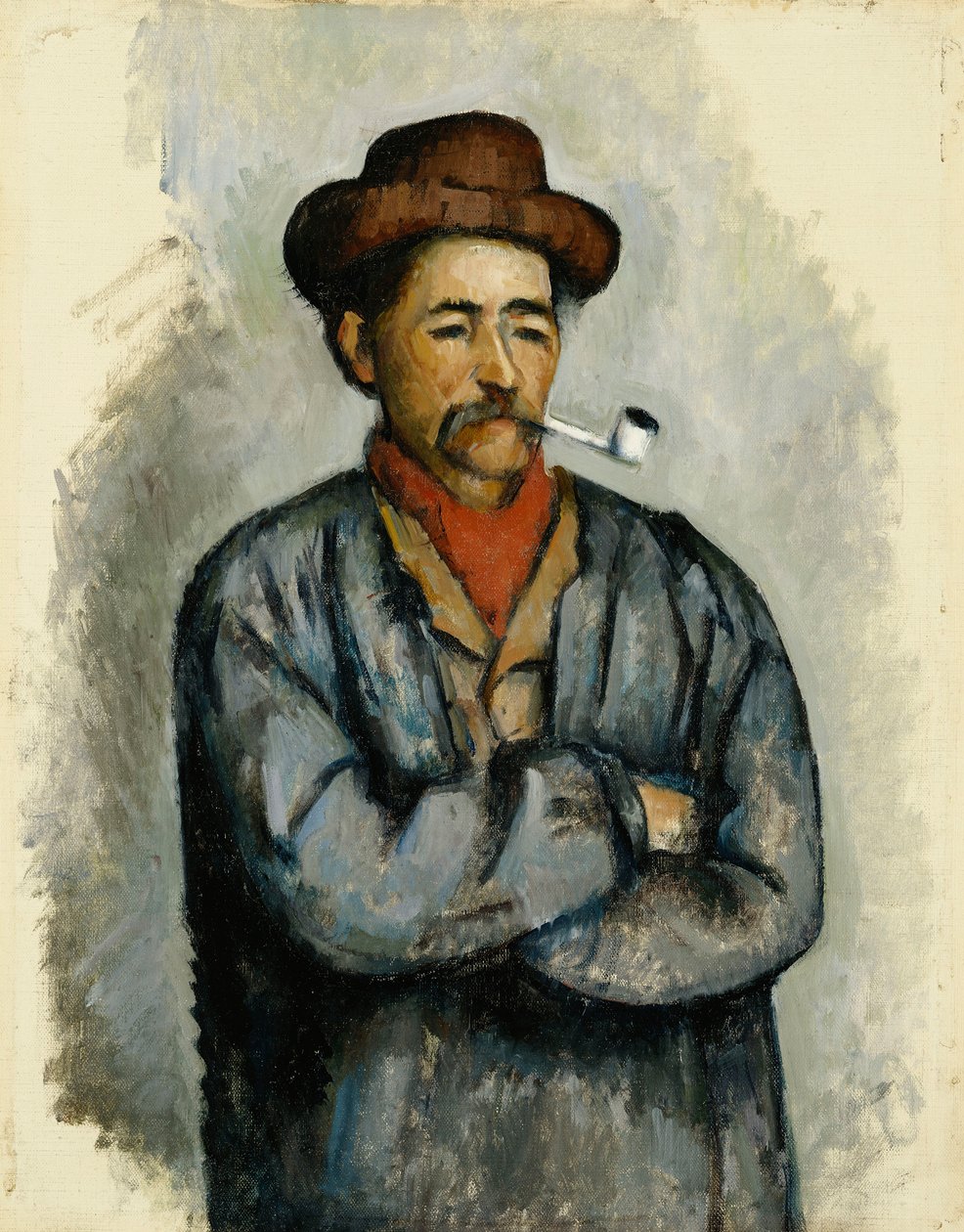 有管子的人; L Homme a La Pipe，约1890-92年 作者 保罗·塞尚