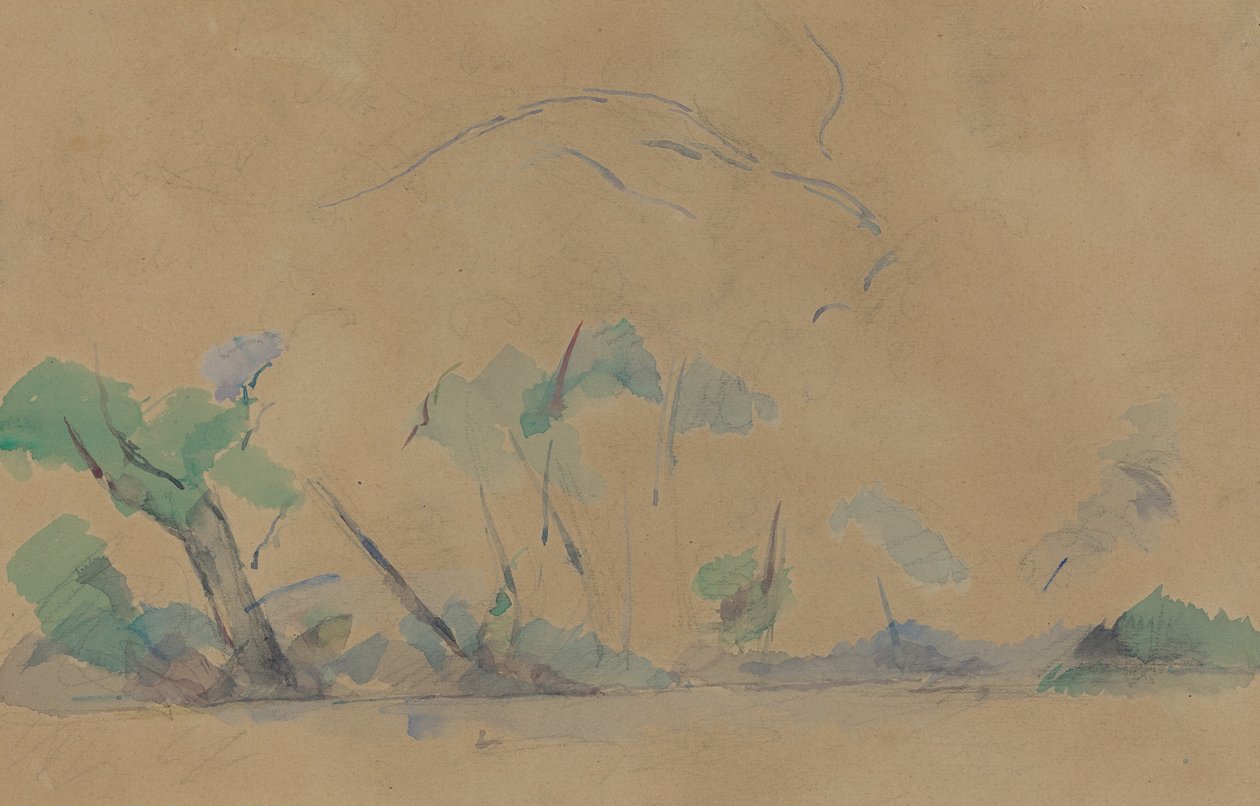 Mont Sainte-Victoire [直页]，约1895年。 作者 保罗·塞尚
