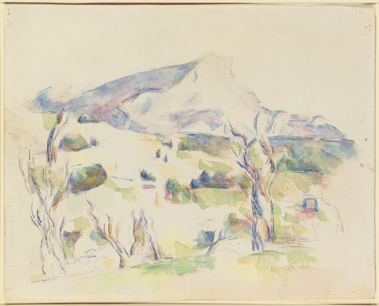圣维克多山，劳夫斯景色，1902-06年 作者 保罗·塞尚