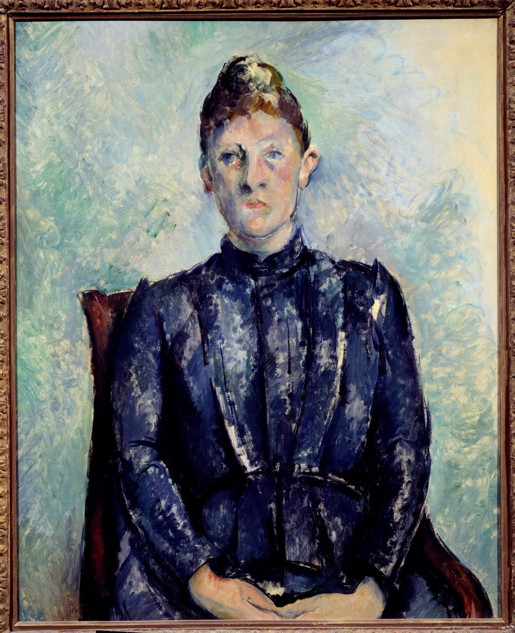 Portrait of Madame Cezanne Painting by Paul Cezanne (1839-1906) 19th century Sun. 0,65x0,81 m Paris, Musee de l
