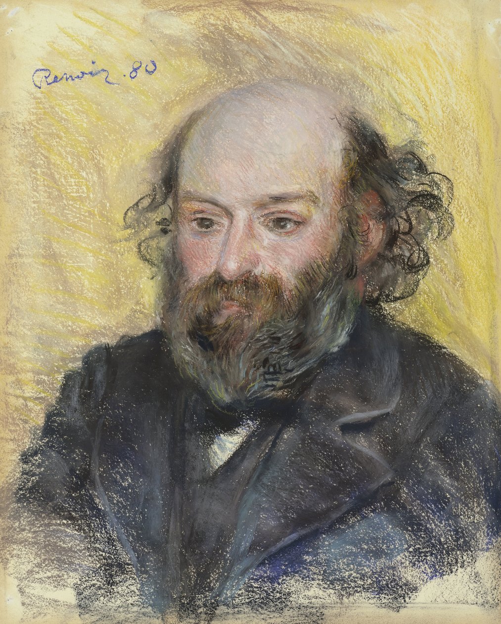 Portrait of Paul Cezanne (1839-1906) par Pierre Auguste REnoir (1841-1919) 作者 保罗·塞尚