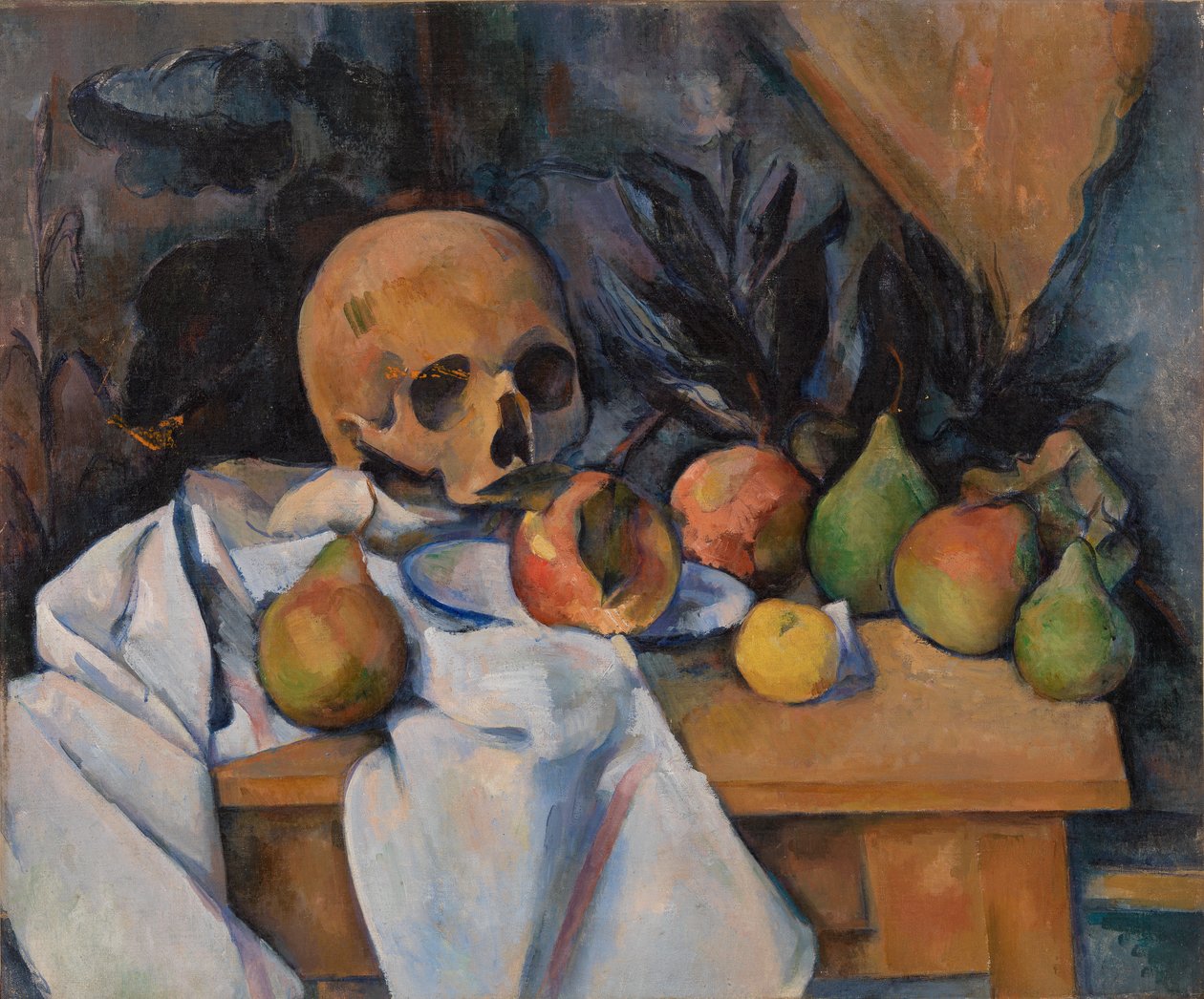 骷髅静物（Nature morte au crâne） 作者 保罗·塞尚