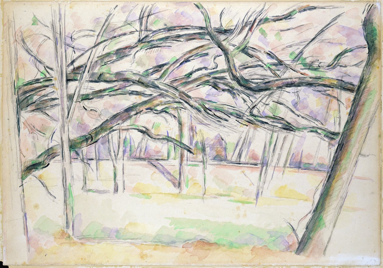 The Orchard，c.1895 作者 保罗·塞尚