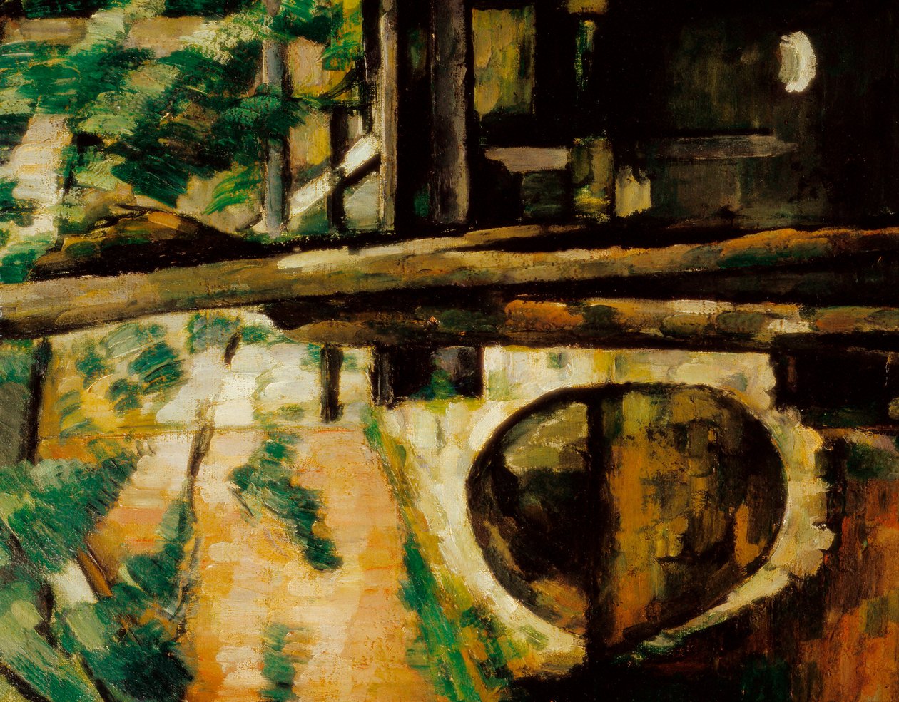The bridge at Maincy (also known as the Pont de Mennecy), detail 作者 保罗·塞尚