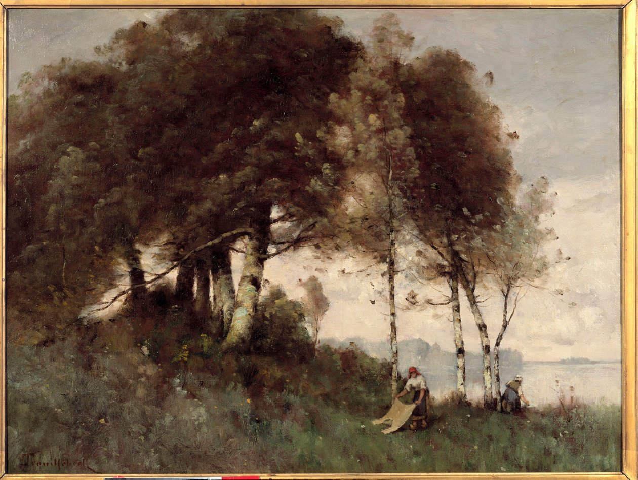 Les washeuses by Paul Desire Trouillebert (1829-1900) 19世纪 作者 保罗·德西雷·特鲁耶伯特