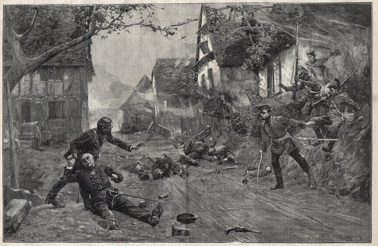 1870-1871年战争--在Woerth战役（或Froeschwiller Woerth战役，Froeschwiller-Woerth），8月6日 作者 保罗·埃米尔·布蒂尼