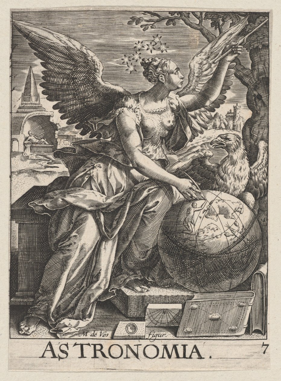 图版7：Astronomia，选自《七种文科》，约1628-66年，约1628-66年。 作者 保罗·普林斯