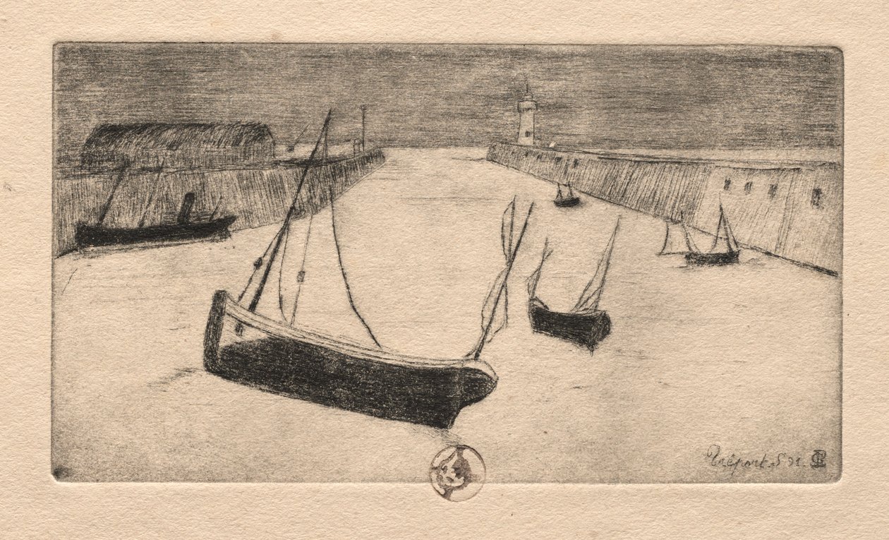 六刻蚀：特雷波特，1895年。 作者 保罗·加歇