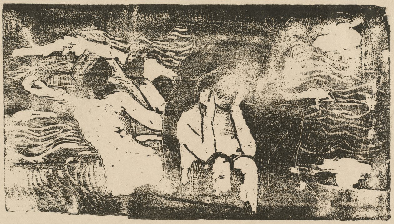 在黑岩Aux roches noires，在1895年或之后。 作者 保罗·高更