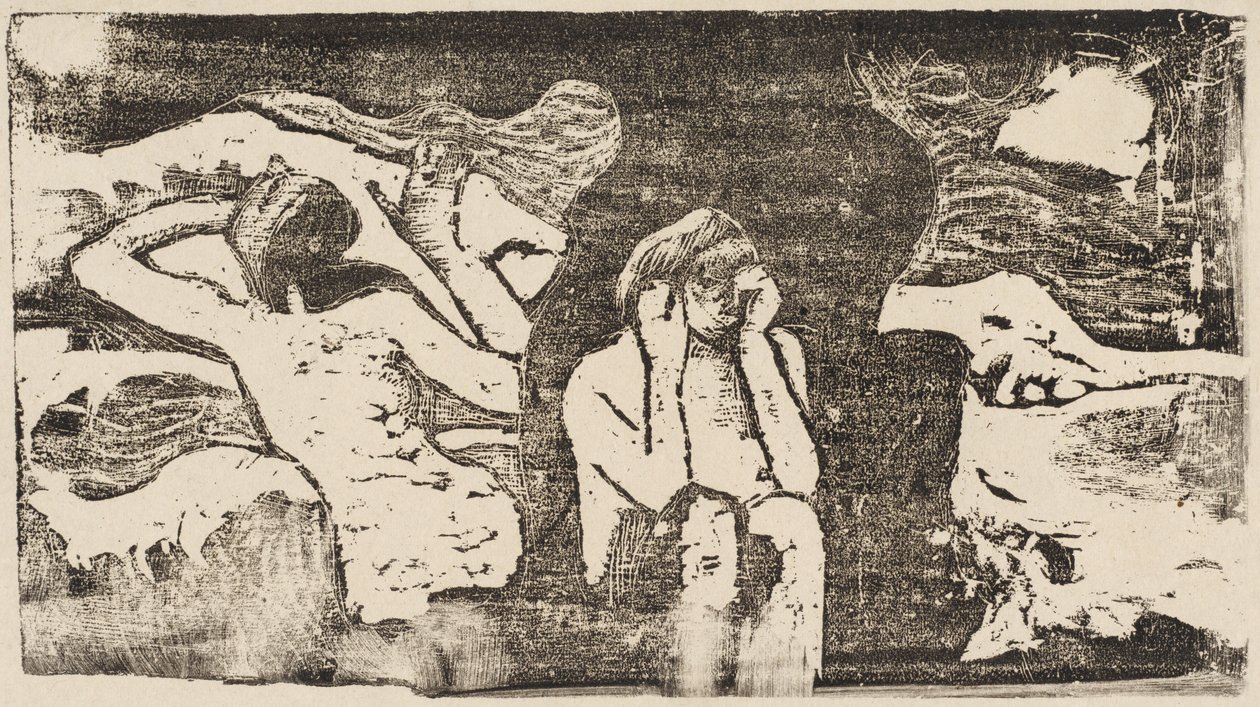 在黑岩Aux roches noires，在1895年或之后。 作者 保罗·高更