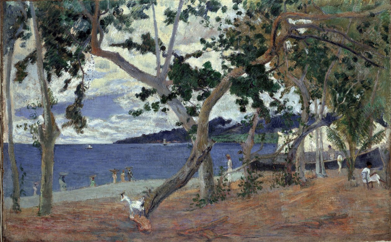 At the seashore, Martinique par Gauguin, Paul Eugene Henri (1848-1903). Oil on canvas, size : 54x90 作者 保罗·高更