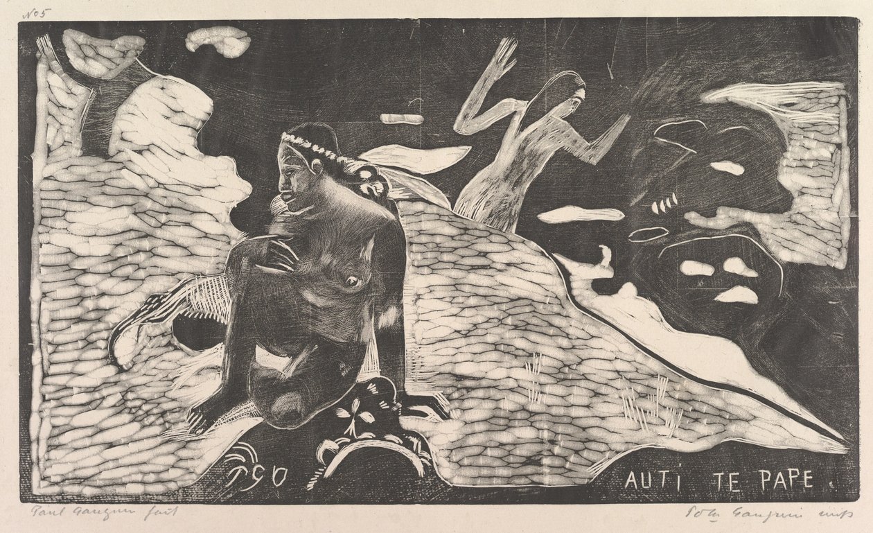Auti Te Pape，1893-94年。 作者 保罗·高更