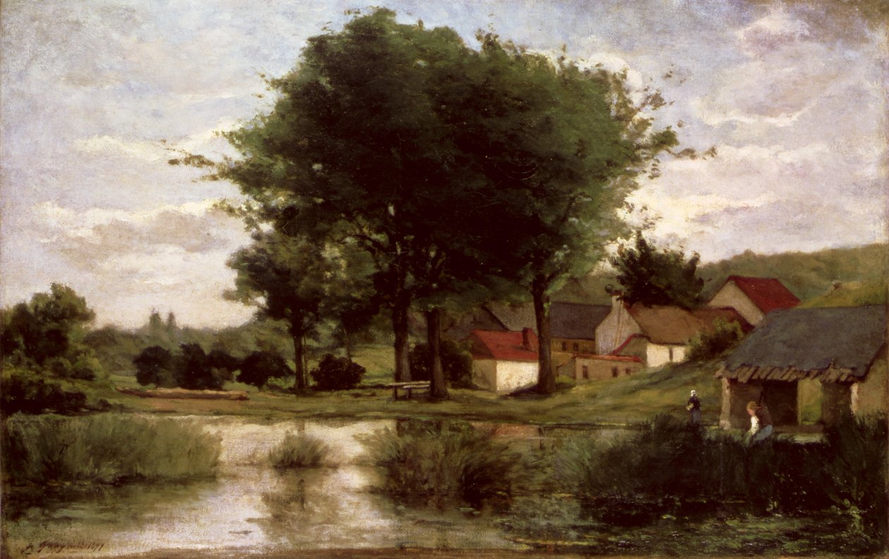 秋天风景，1877年 作者 保罗·高更
