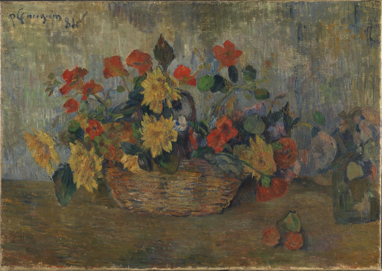 花篮，1884年。 作者 保罗·高更