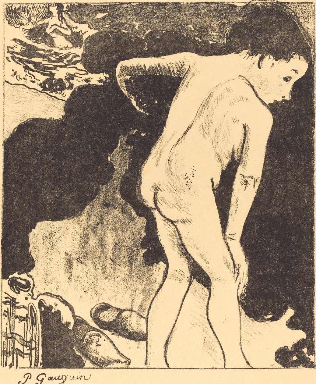 布列塔尼的沐浴者 Baigneuses Bretonnes, 1889年。 作者 保罗·高更