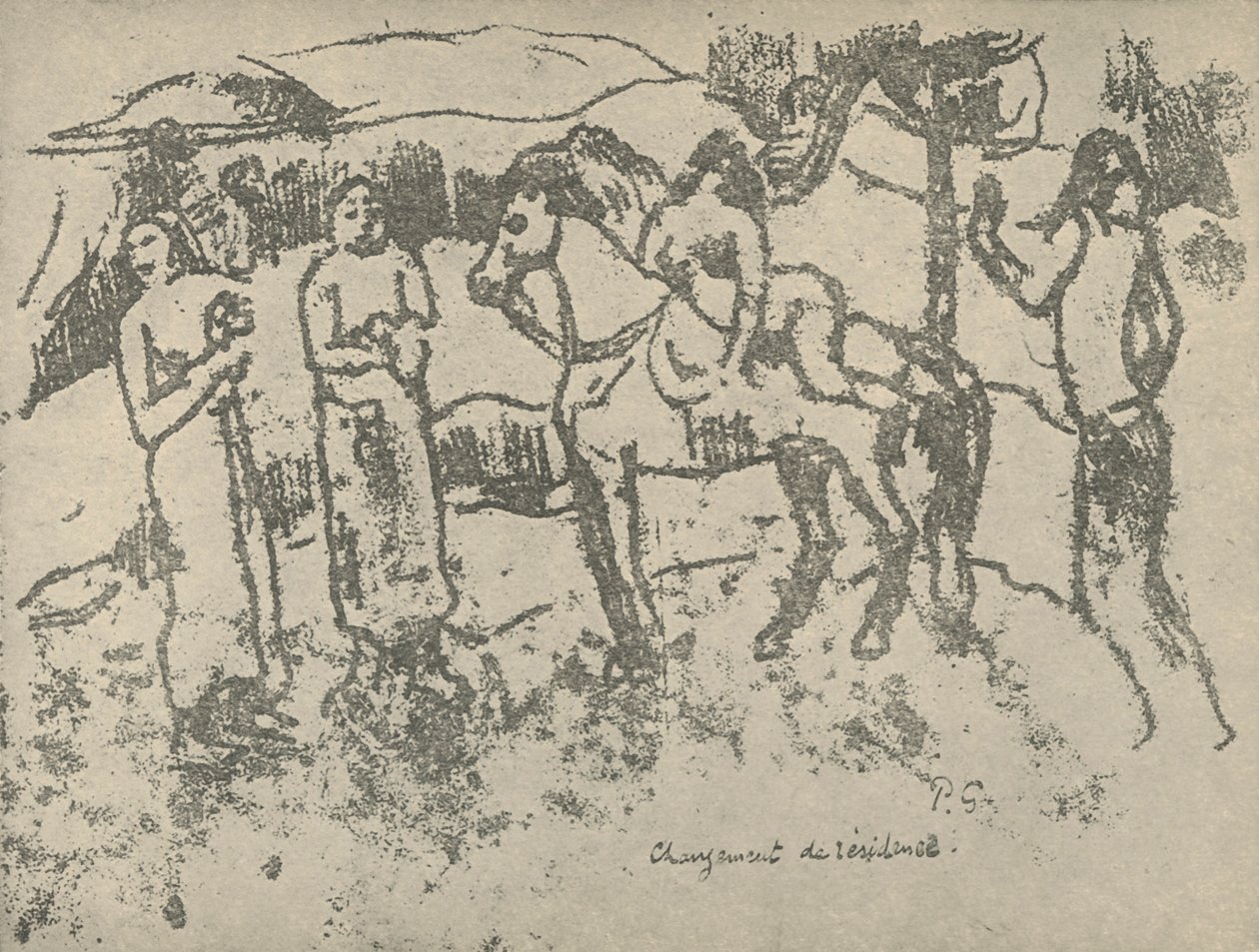 居住变更，1936年 作者 保罗·高更