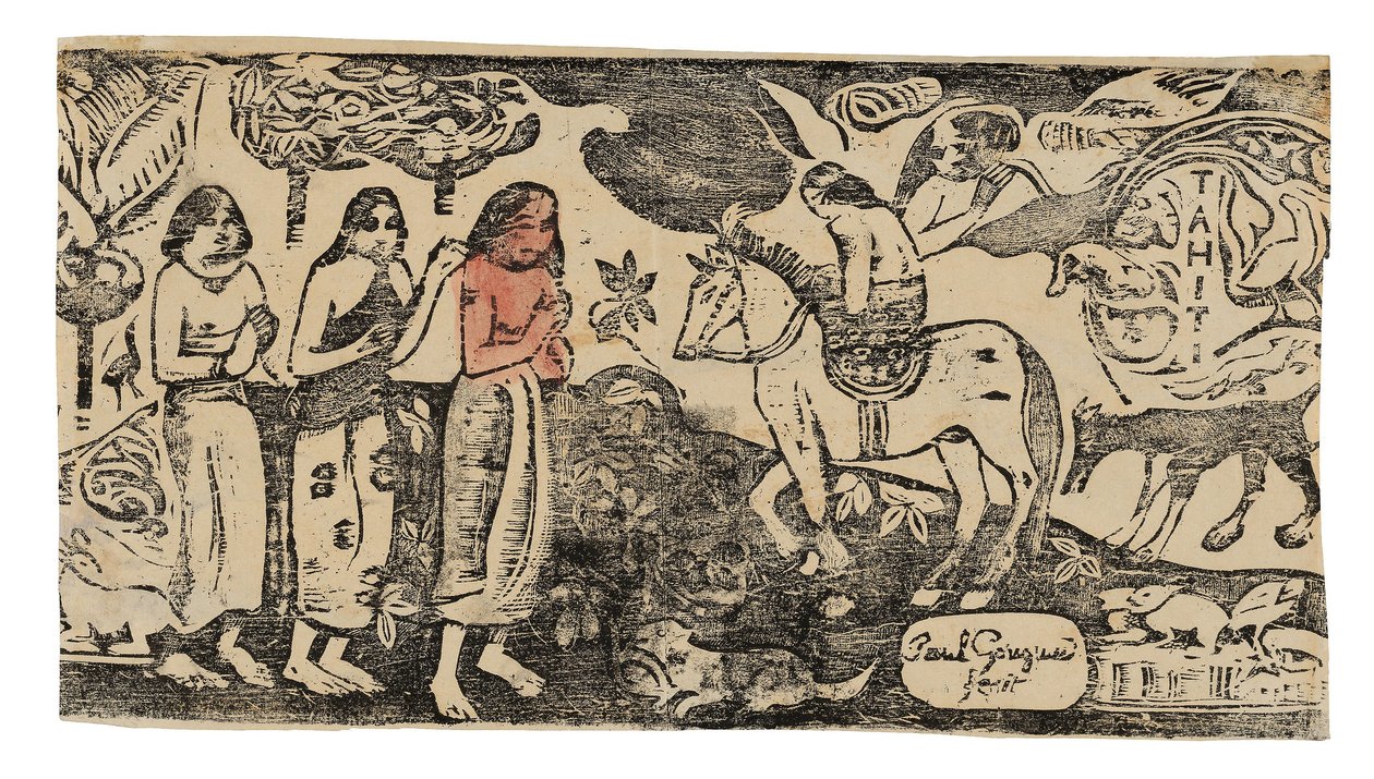 更换住所》，选自《晚期木刻版画组画 作者 保罗·高更