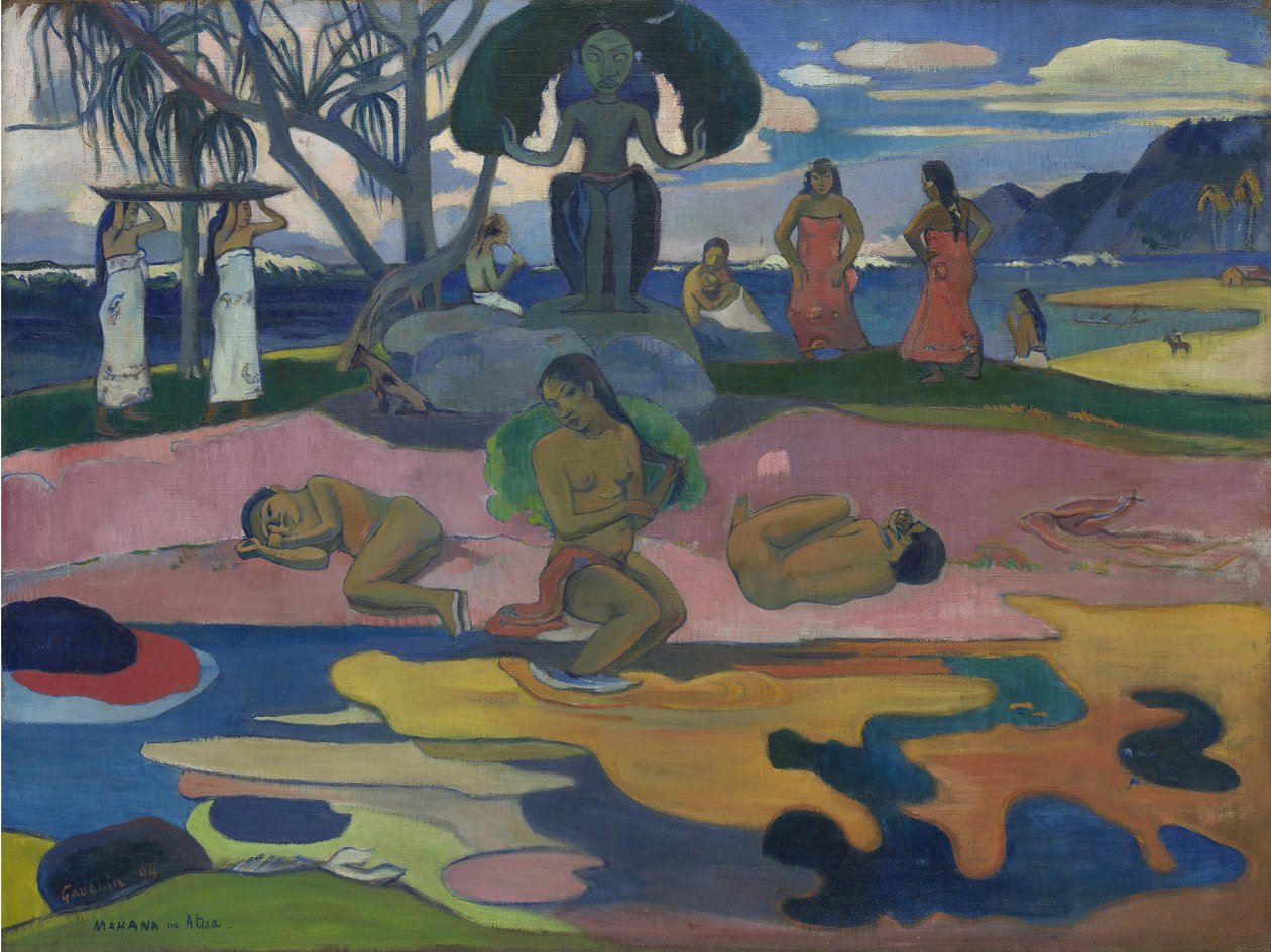 神之日（Mahana no Atua） 1894（布面油画 作者 保罗·高更