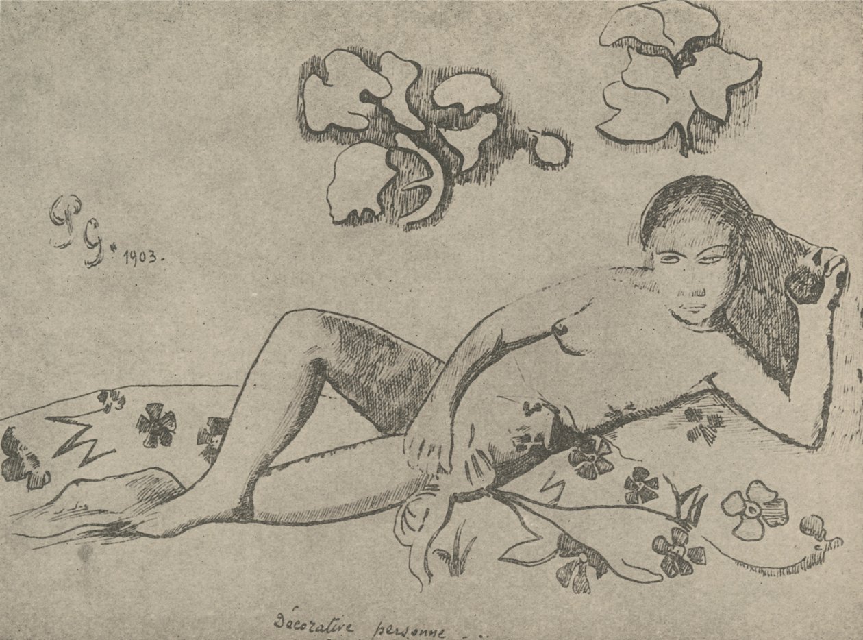 装饰人物，1936年。 作者 保罗·高更