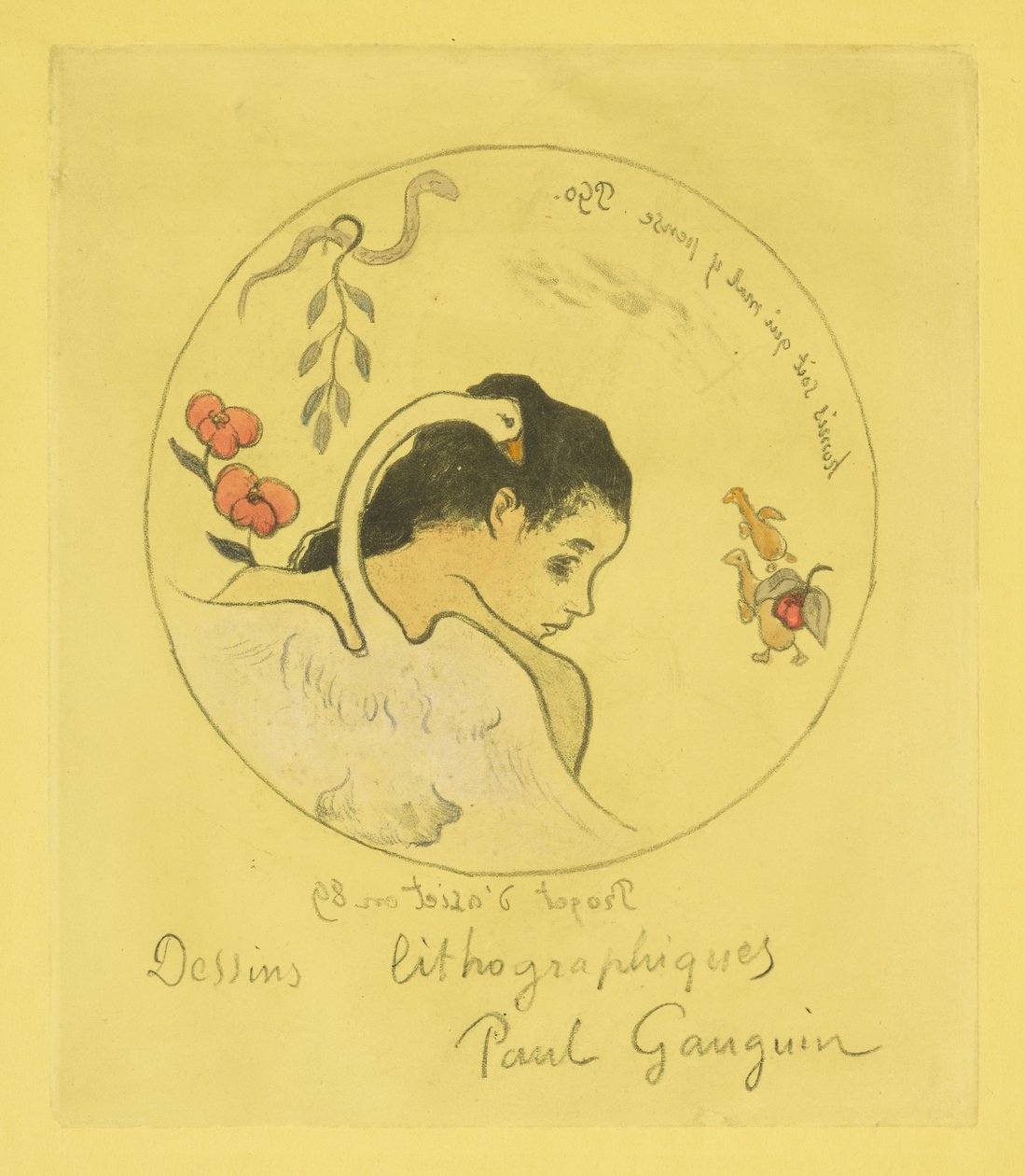 中国版画设计，1889年 作者 保罗·高更