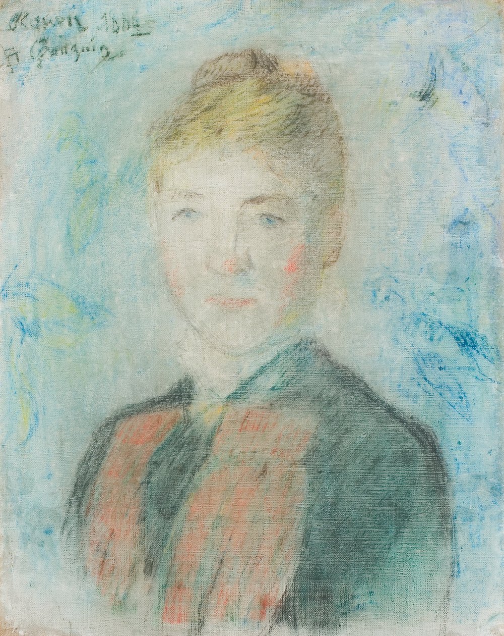法语：  Mlle S. Manthey, Portrait de Sophie Margrethe Manthey Mlle S. Manthey 作者 保罗·高更