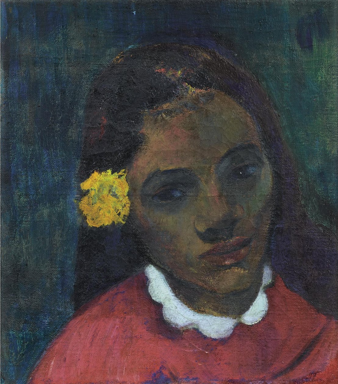 法语：Tête de Tahitienne, ou La Fleur qui écoute 作者 保罗·高更