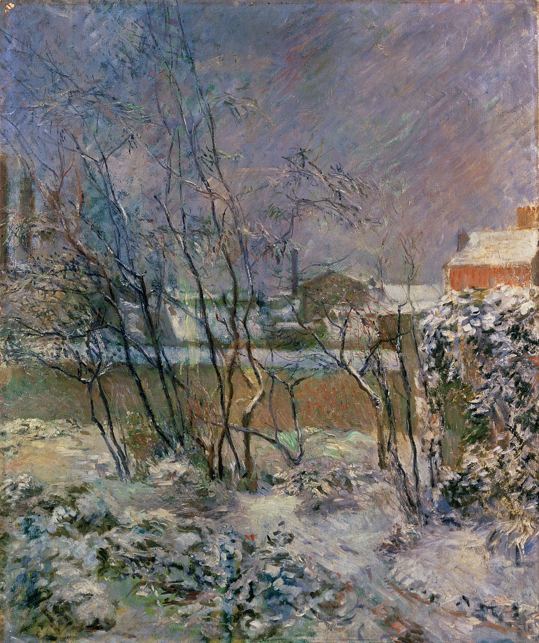雪中花园，1883年 作者 保罗·高更