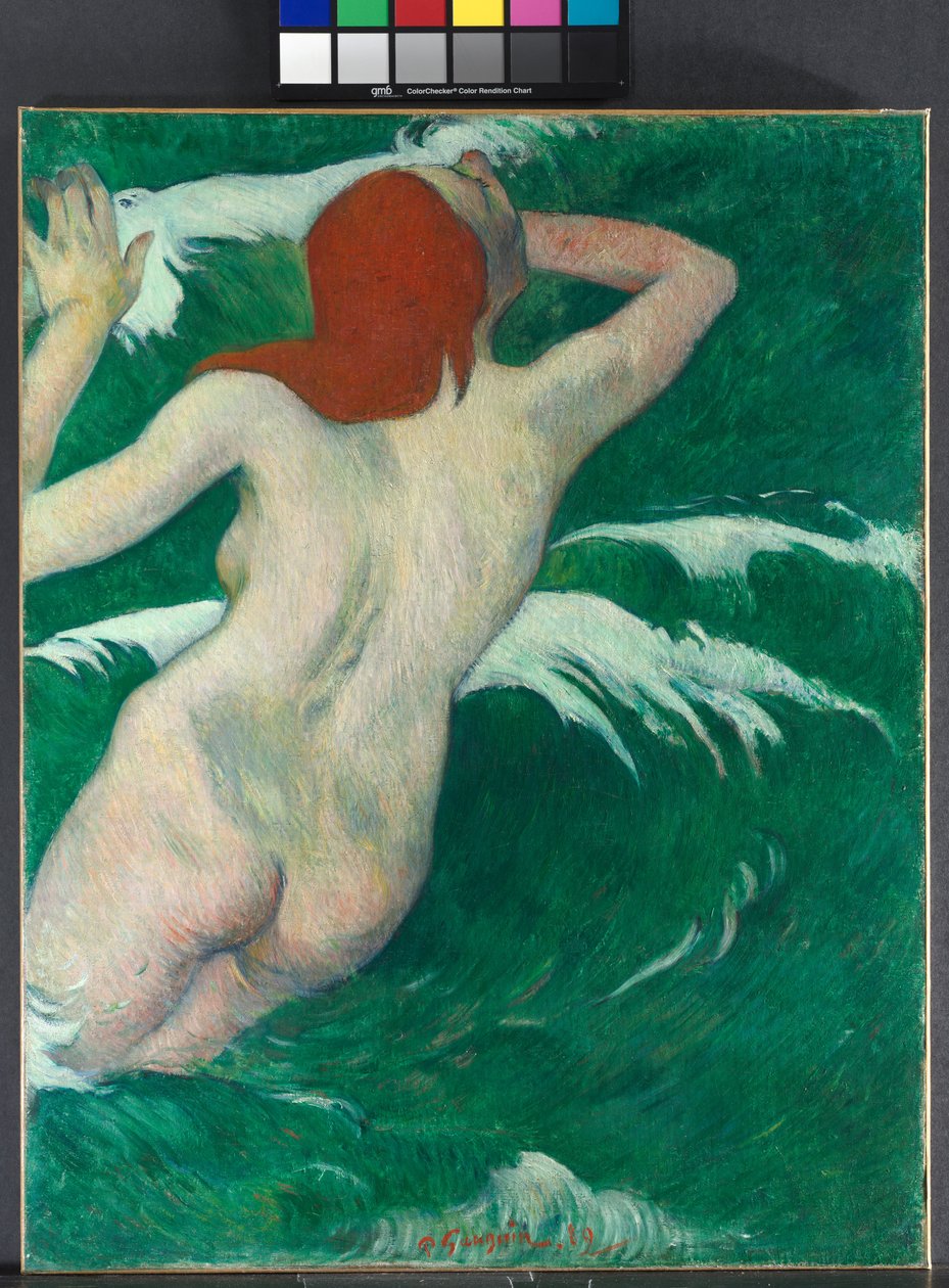 在海浪中，1889年 作者 保罗·高更